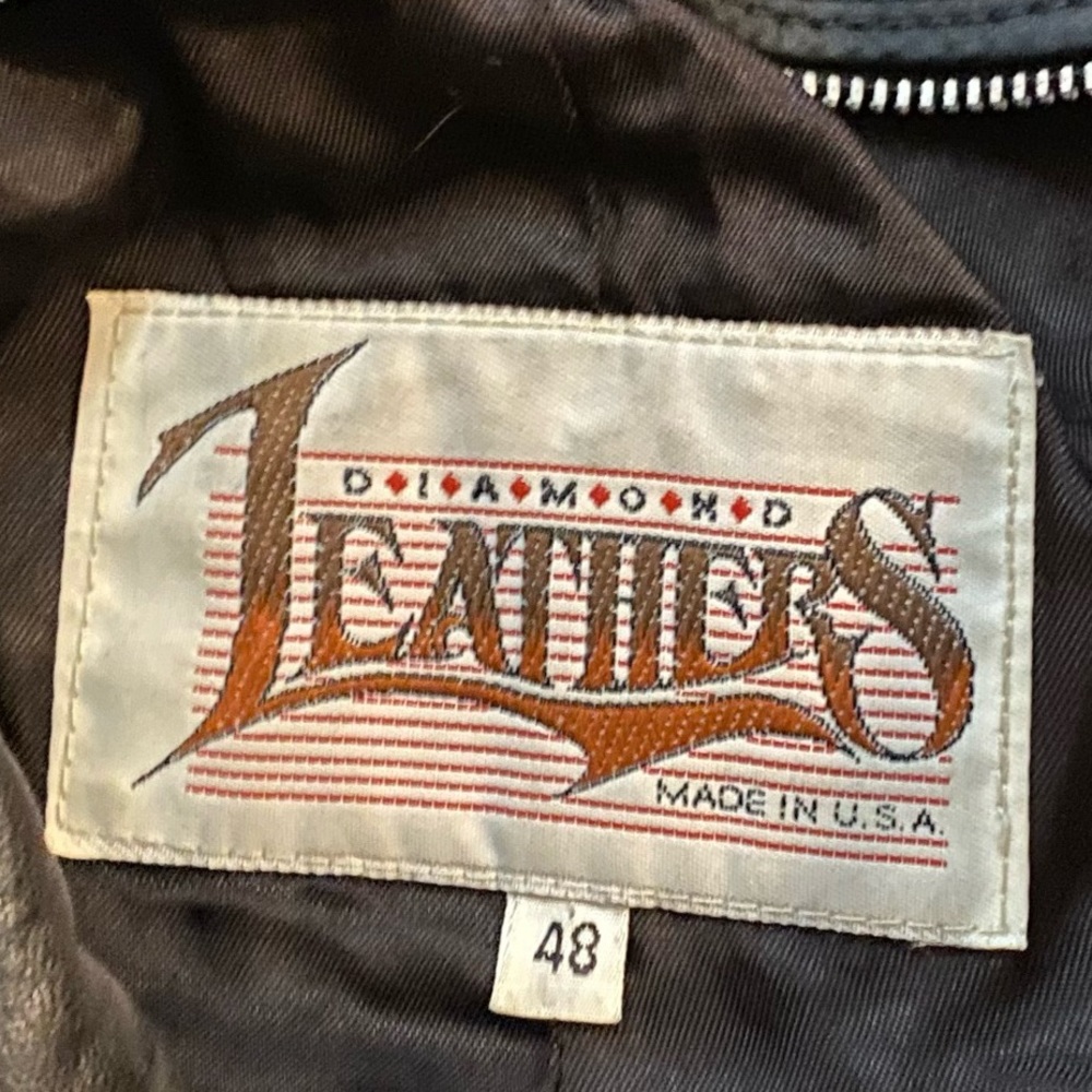 Vintage 80s Diamond Leathers Fringed Moto Jacket - Picture 10 of 13
